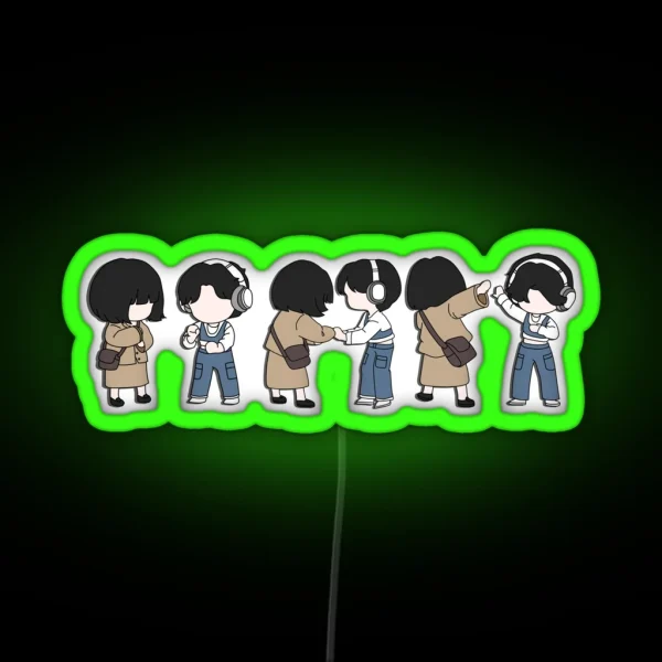 Extraordinary Attorney Woo Chibi Art RGB Neon Sign