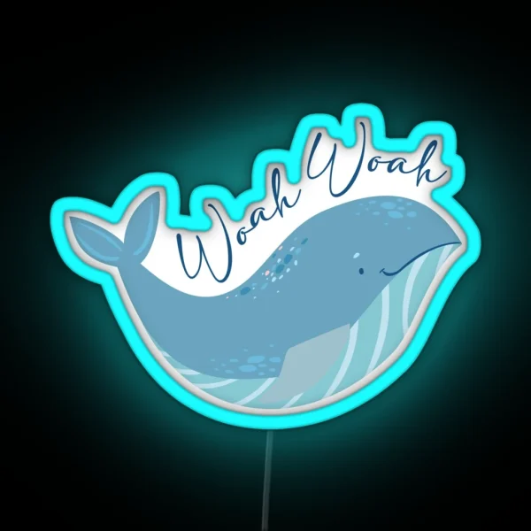 Extraordinary Attorney Woo Whale WHOAH WHOAH RGB Neon Sign