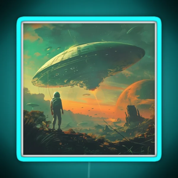Extraterrestrial Utopia Alien Encounter On Earth RGB Neon Sign