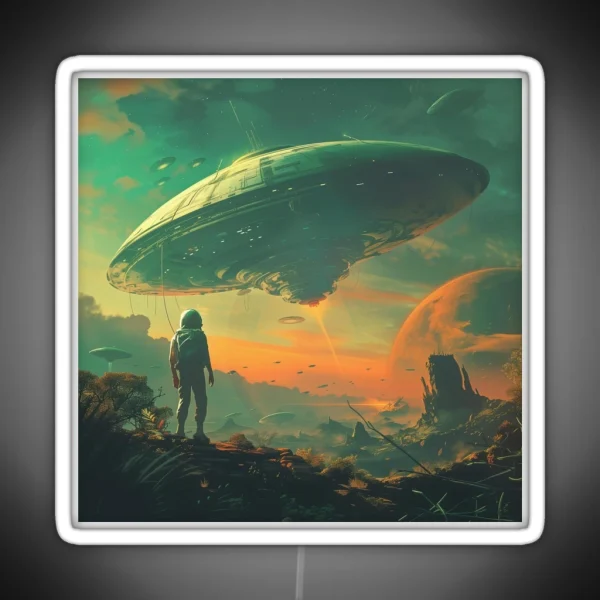 Extraterrestrial Utopia Alien Encounter On Earth RGB Neon Sign