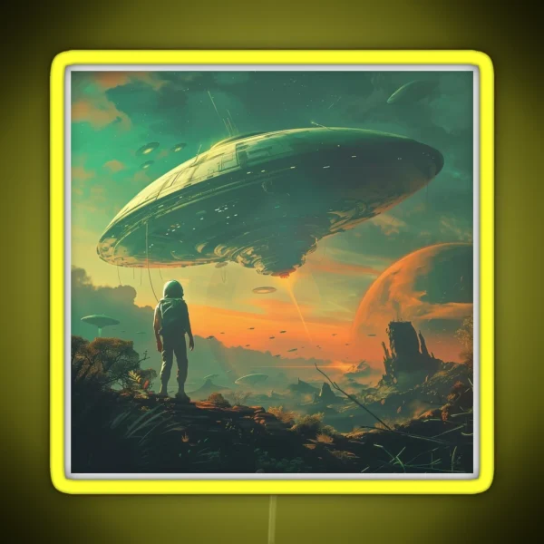 Extraterrestrial Utopia Alien Encounter On Earth RGB Neon Sign