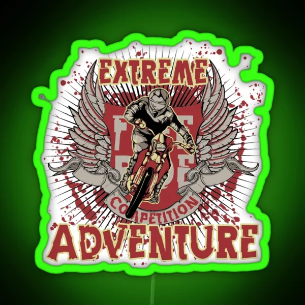 Extreme Adventure Awesome Adventure Lover Gift RGB Neon Sign