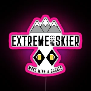 Extreme Apres Skier RGB Neon Sign