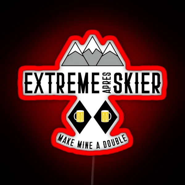 Extreme Apres Skier RGB Neon Sign