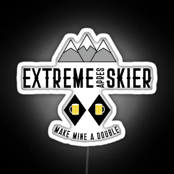 Extreme Apres Skier RGB Neon Sign