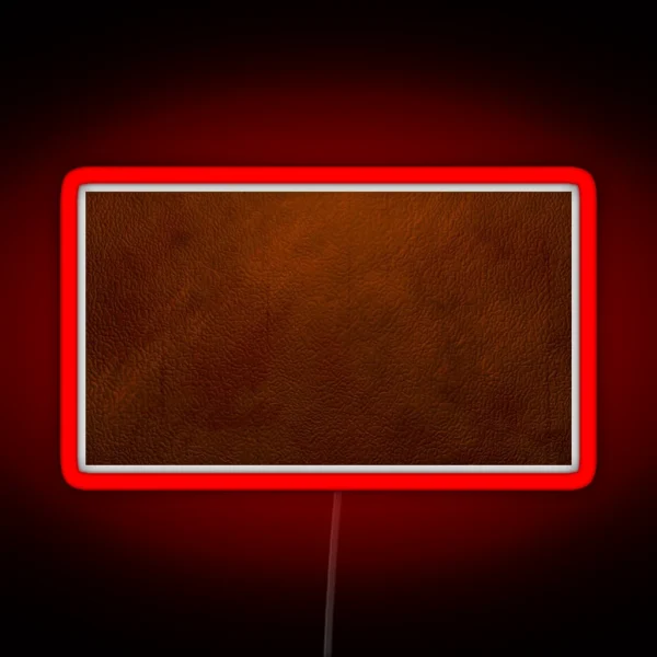 Extreme Close Up Leather Texture RGB Neon Sign