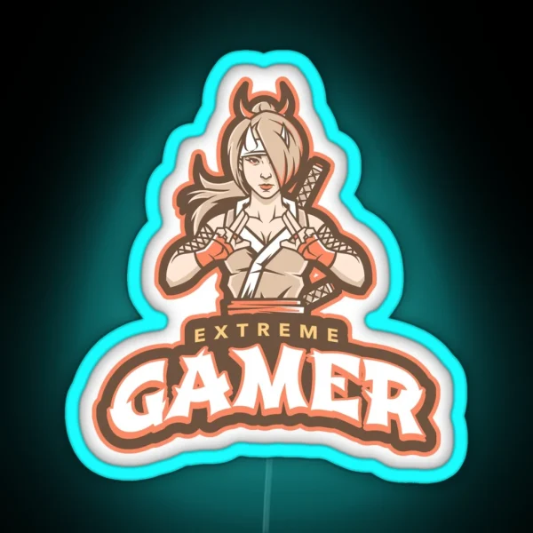 Extreme Gamer With Killer Shinobi RGB Neon Sign