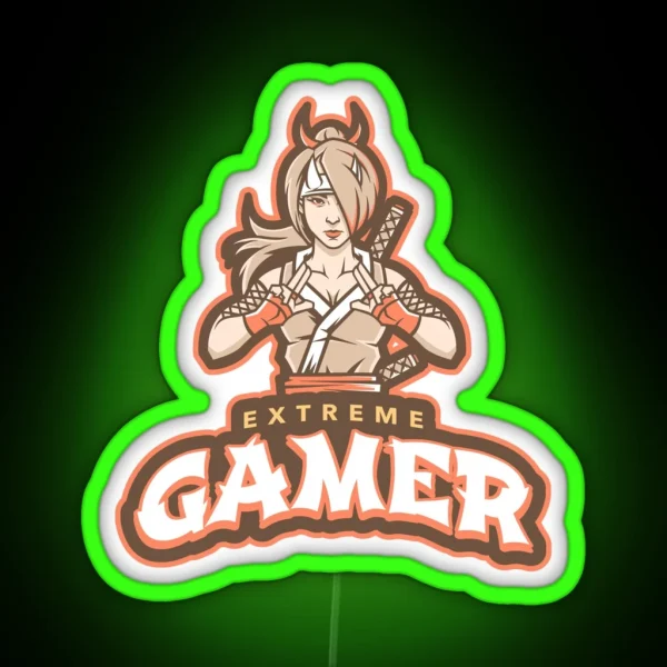 Extreme Gamer With Killer Shinobi RGB Neon Sign