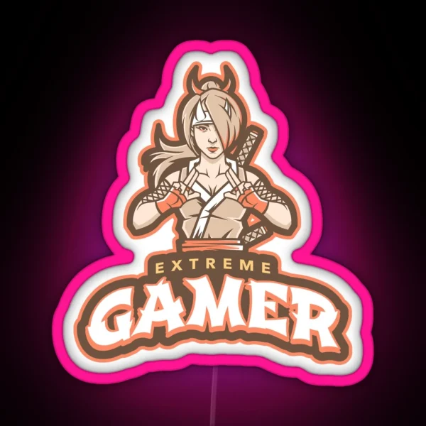 Extreme Gamer With Killer Shinobi RGB Neon Sign