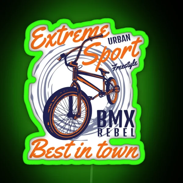 Extreme Urban Sport BMX RGB Neon Sign