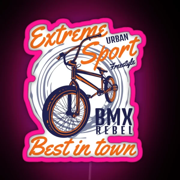 Extreme Urban Sport BMX RGB Neon Sign