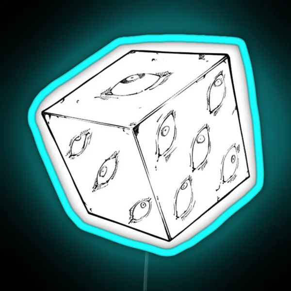 Eye Dice Cube RGB Neon Sign