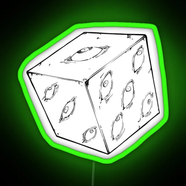Eye Dice Cube RGB Neon Sign