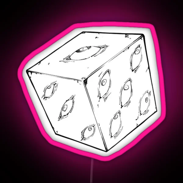 Eye Dice Cube RGB Neon Sign