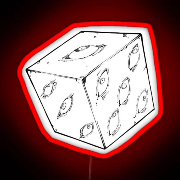 Eye Dice Cube RGB Neon Sign