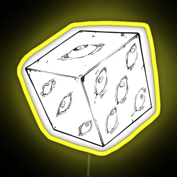 Eye Dice Cube RGB Neon Sign