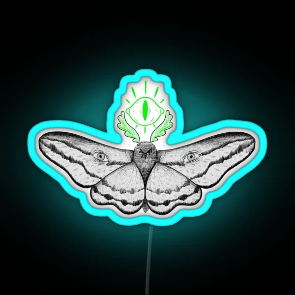 Eye Moth RGB Neon Sign