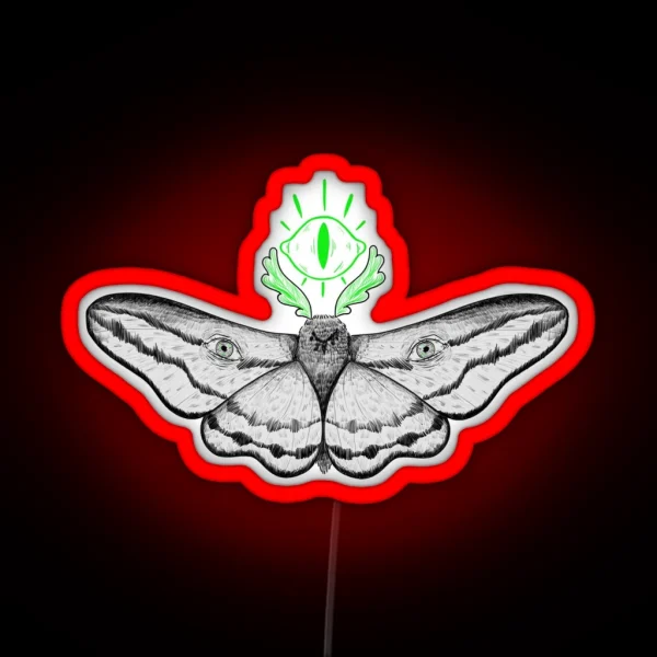 Eye Moth RGB Neon Sign