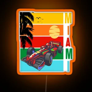 F 1 Miami Gp Aqua RGB Neon Sign
