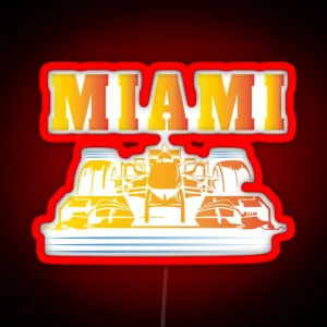 F 1 Miami Gp Aqua RGB Neon Sign