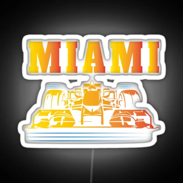 F 1 Miami Gp Aqua RGB Neon Sign