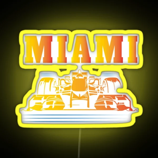 F 1 Miami Gp Aqua RGB Neon Sign