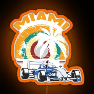 F 1 Miami Gp Aqua RGB Neon Sign