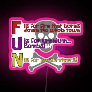 F U N Song Plankton Version RGB Neon Sign