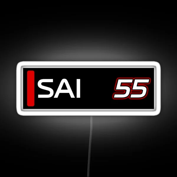 F1 2024 Carlos Sainz Number 55 TV Graphic RGB Neon Sign