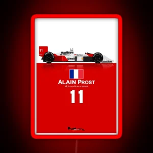 F1 Alain Prost Mclaren MP4 4 RGB Neon Sign