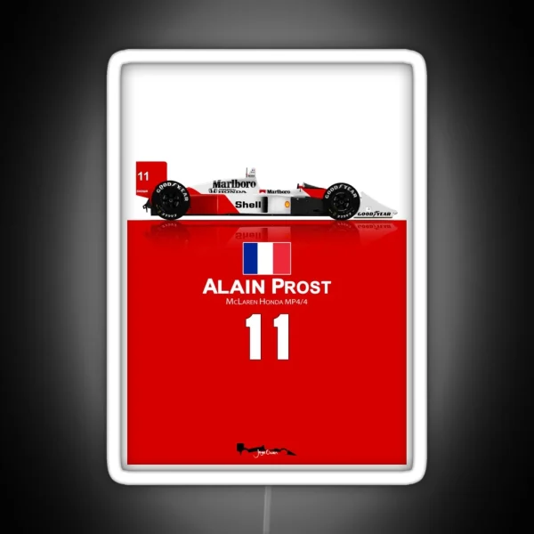 F1 Alain Prost Mclaren MP4 4 RGB Neon Sign