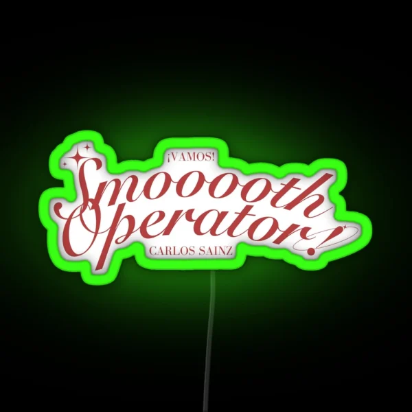 F1 CARLOS SAINZ SMOOTH OPERATOR RGB Neon Sign