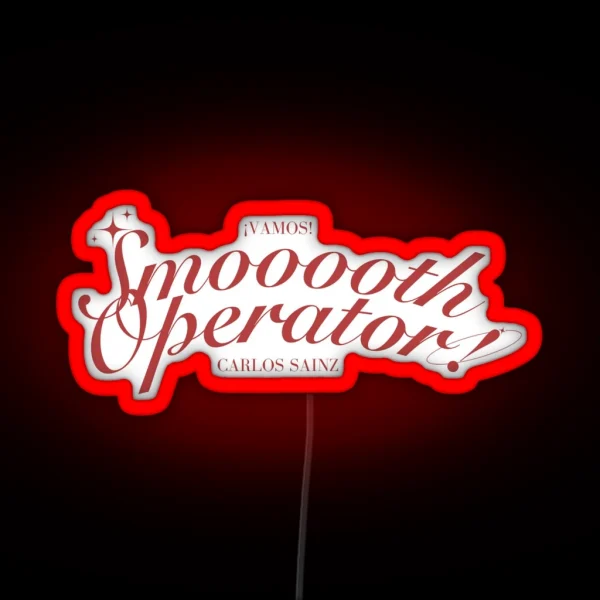 F1 CARLOS SAINZ SMOOTH OPERATOR RGB Neon Sign