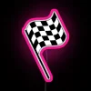 F1 Checkered Finish Line Flag Led RGB Neon Sign - Image 6