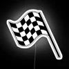 F1 Checkered Finish Line Flag RGB Neon Sign
