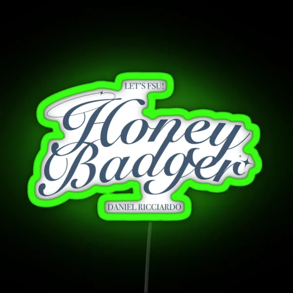 F1 DANIEL RICCIARDO HONEY BADGER RGB Neon Sign