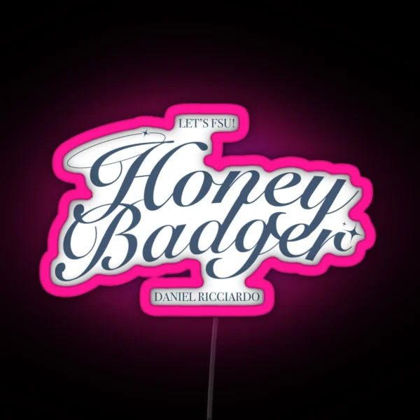 F1 DANIEL RICCIARDO HONEY BADGER RGB Neon Sign