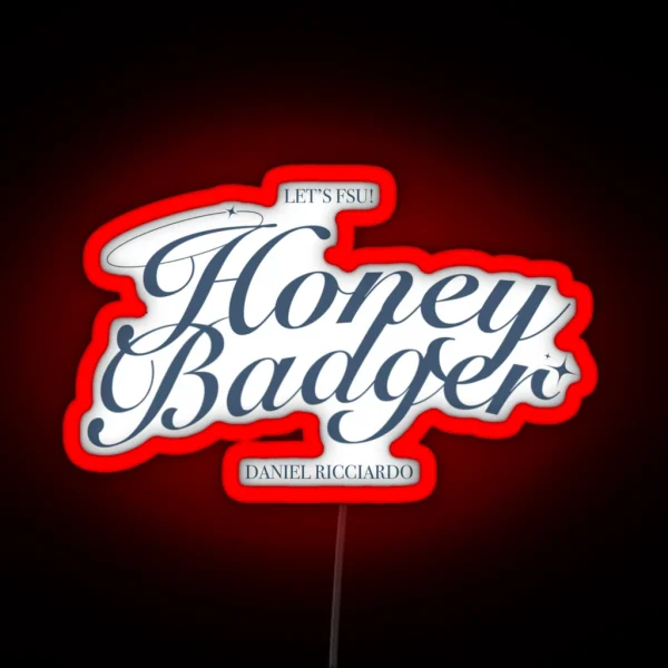 F1 DANIEL RICCIARDO HONEY BADGER RGB Neon Sign
