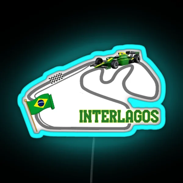 F1 Interlagos Brazilian Grand Prix RGB Neon Sign