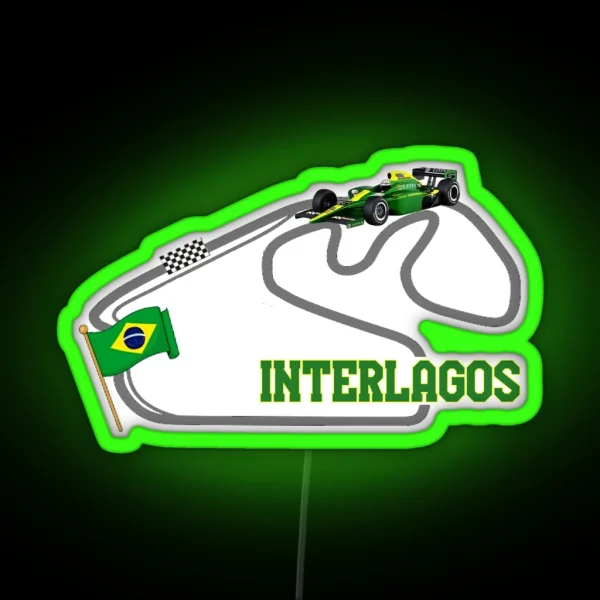 F1 Interlagos Brazilian Grand Prix RGB Neon Sign