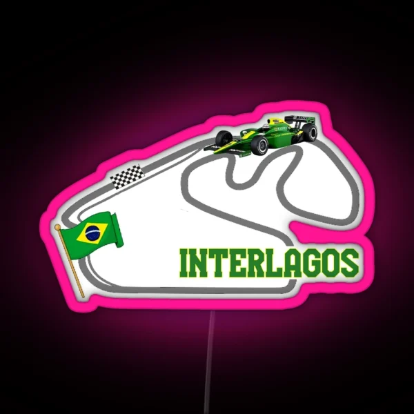 F1 Interlagos Brazilian Grand Prix RGB Neon Sign