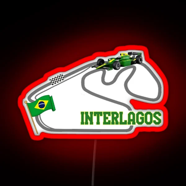 F1 Interlagos Brazilian Grand Prix RGB Neon Sign