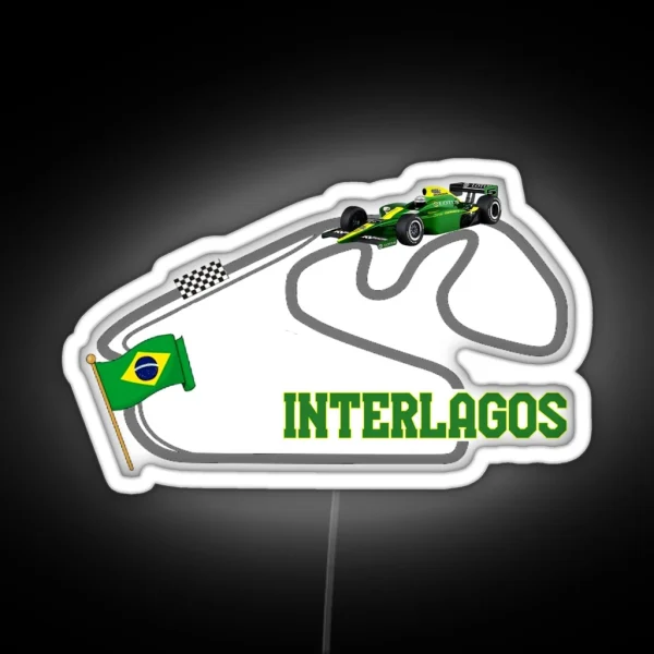 F1 Interlagos Brazilian Grand Prix RGB Neon Sign