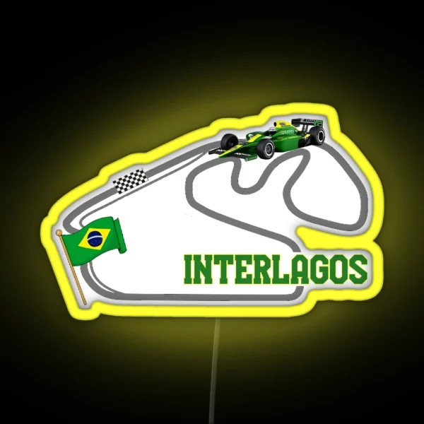 F1 Interlagos Brazilian Grand Prix RGB Neon Sign