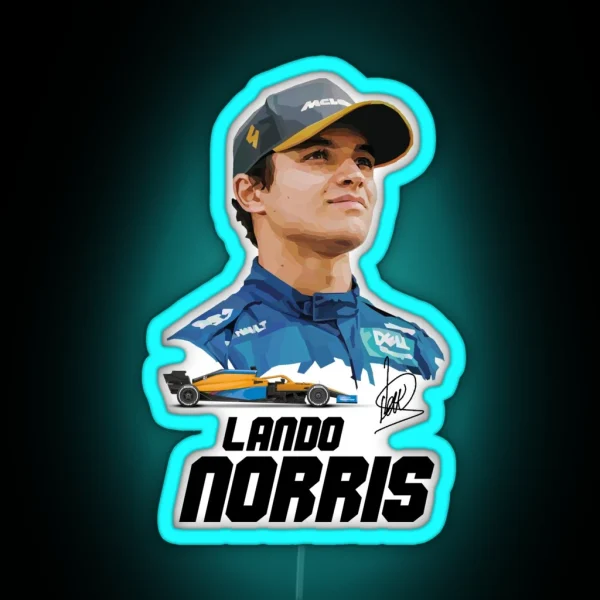 F1 Lando Norris 4 RGB Neon Sign