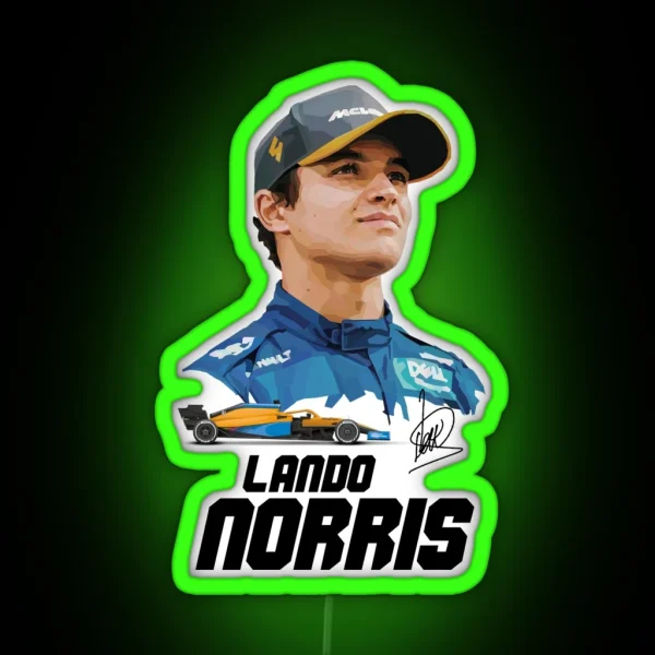 F1 Lando Norris 4 RGB Neon Sign