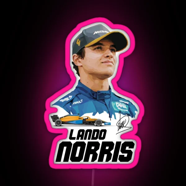 F1 Lando Norris 4 RGB Neon Sign