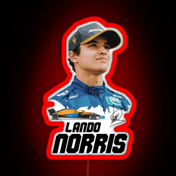 F1 Lando Norris 4 RGB Neon Sign