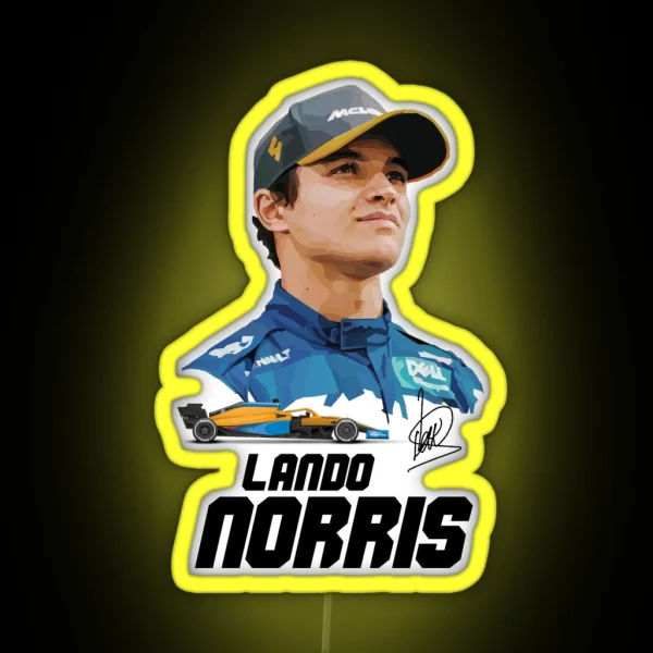 F1 Lando Norris 4 RGB Neon Sign