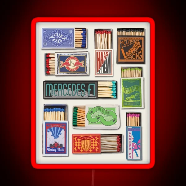F1 Matchboxes Poster RGB Neon Sign